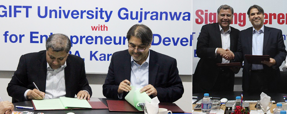 IBA NEP MOU signing ceremony at GIFT University, Gujranwala